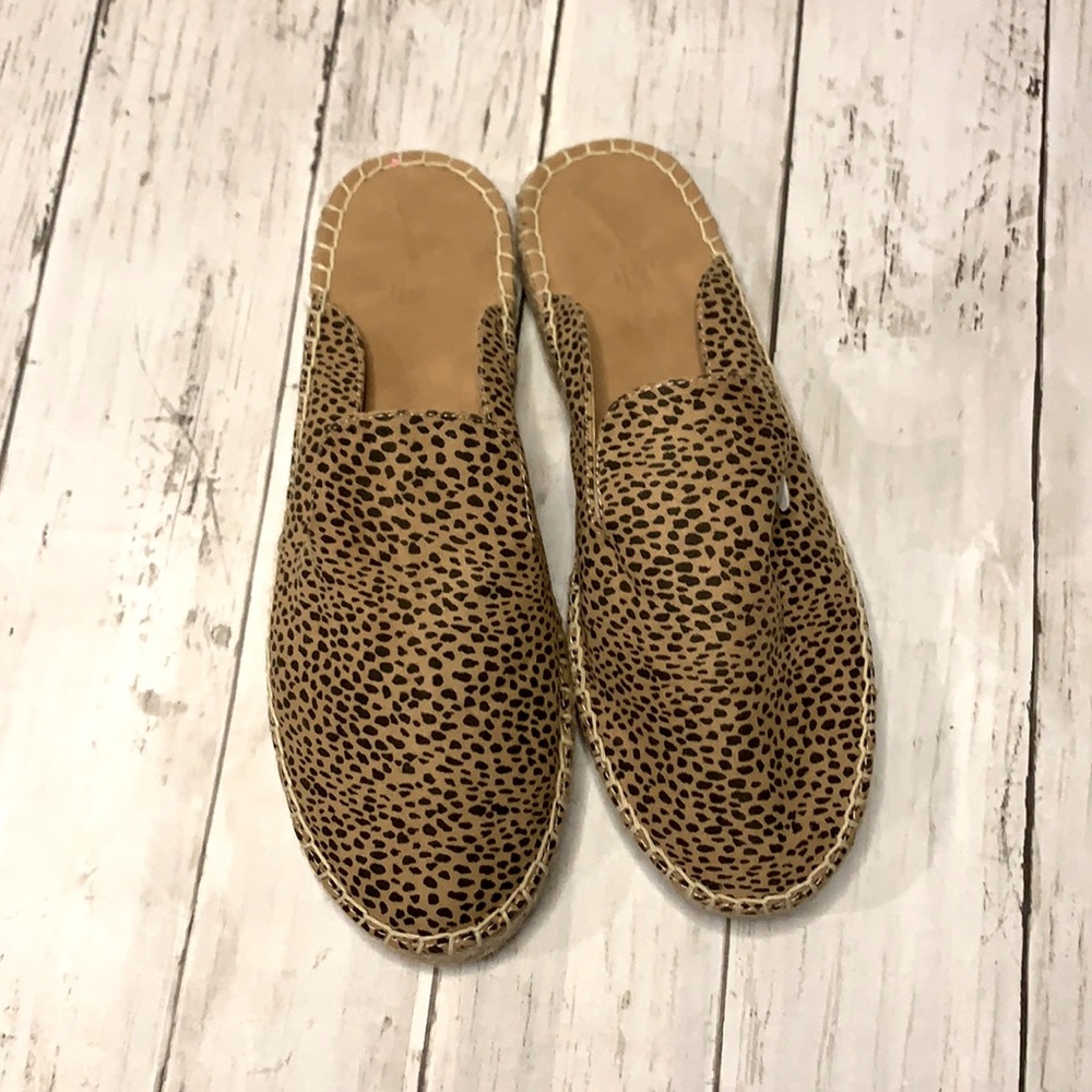 Cheetah Leopard Print Mules Slides Espadrilles - image 1